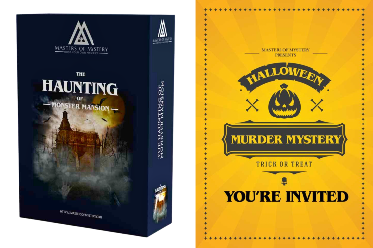 Halloween party murder mystery game kit