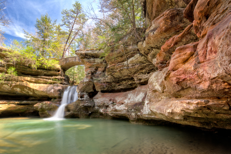 Hocking Hills Waterfall at Old Man's Cave