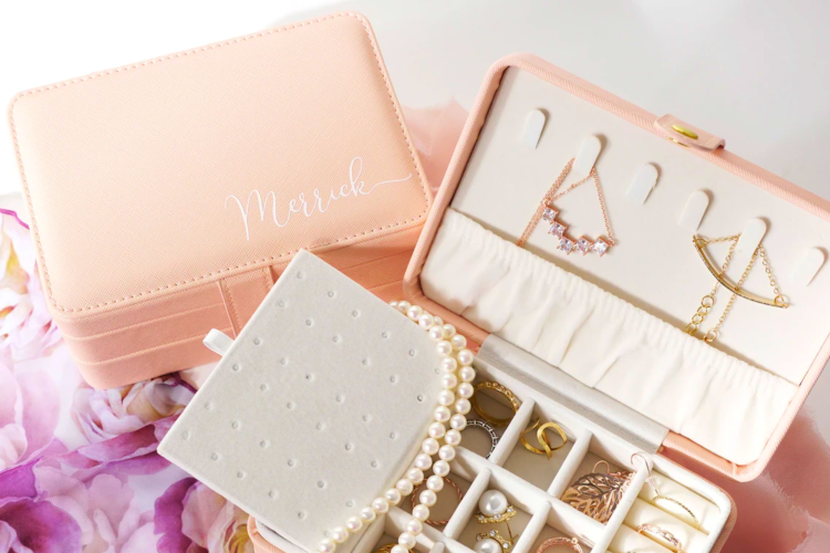 A personalized Jewelry Box is a unique mother of the groom gift.