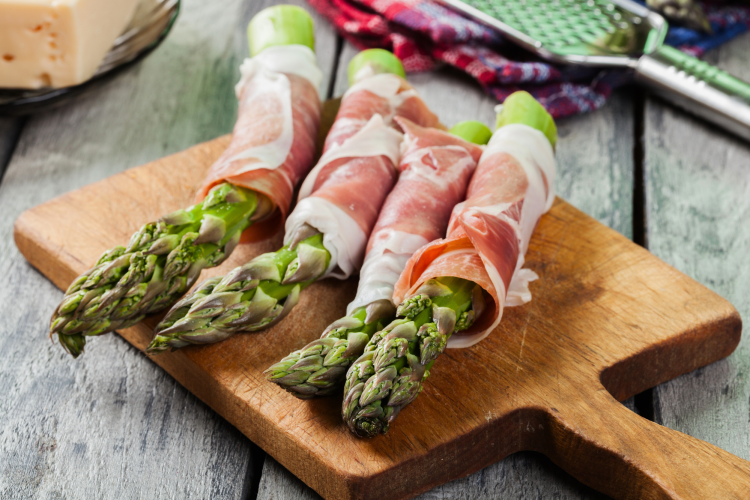 Prosciutto-wrapped asparagus Kentucky derby food