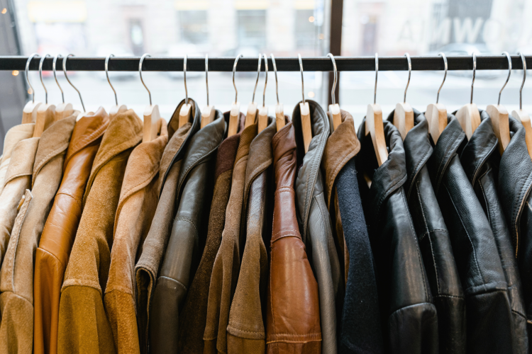 Leather Jackets on a rack gift for men
