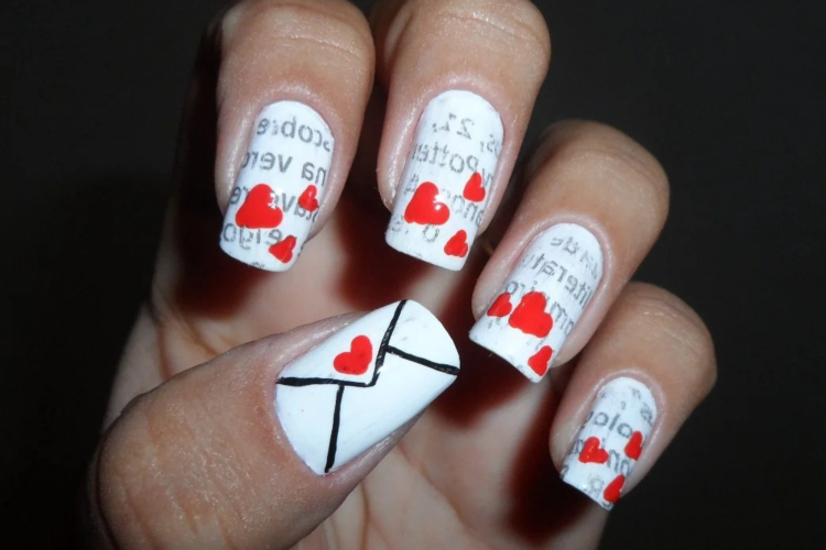Love Letter-Inspired Nail Art