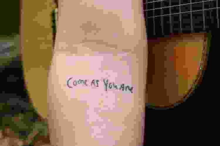 Tattoo of song lyrics