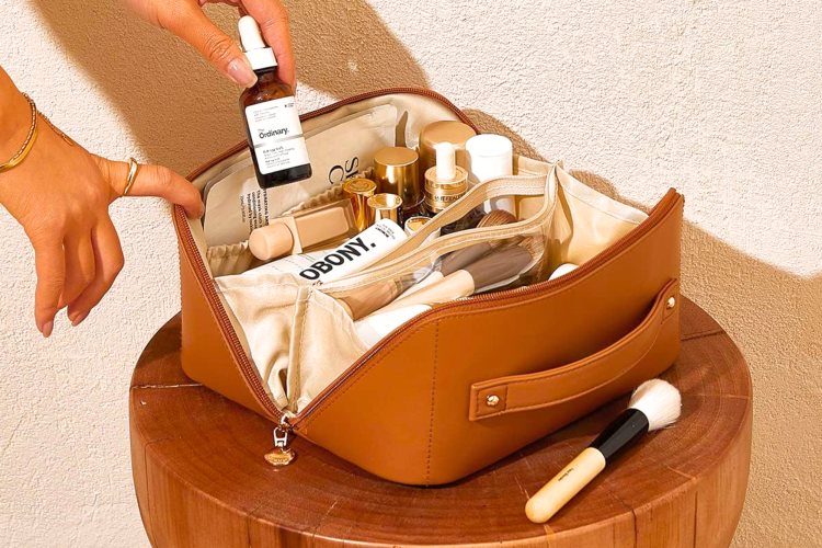 A makeup bag is a cute Valentine's Day gift for her.