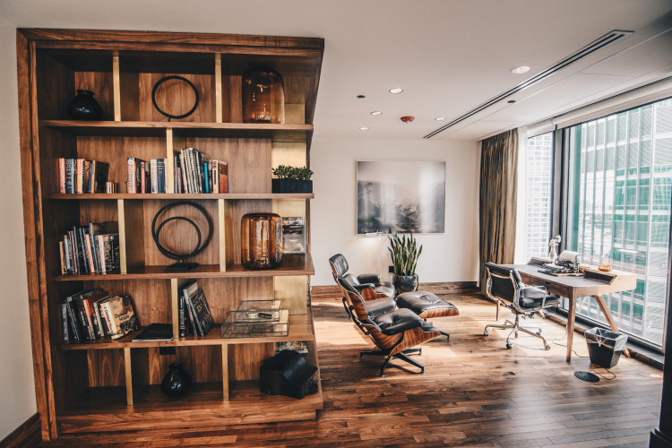 Mid century modern office aesthetic