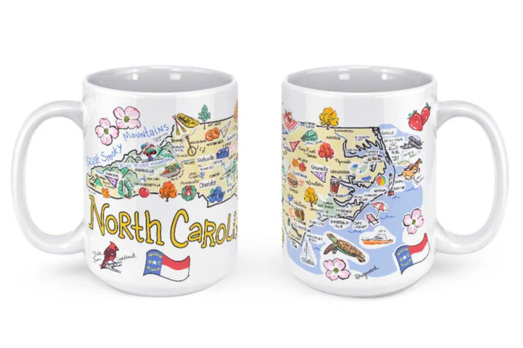 A mug is a useful north carolina gift.
