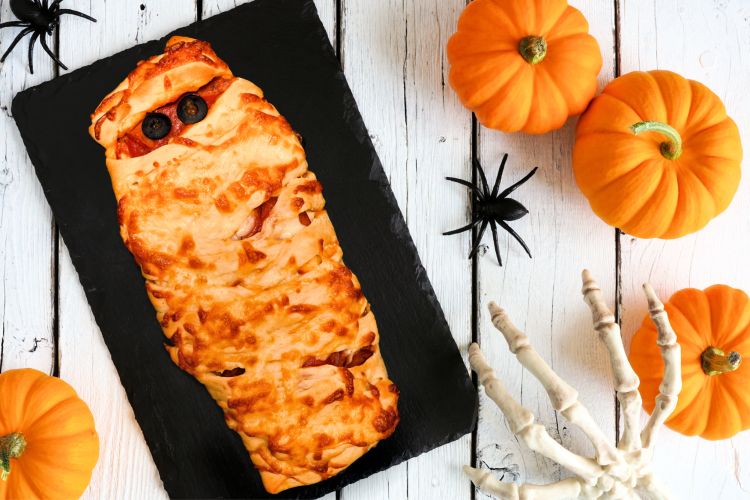 mummy calzone Halloween food ideas
