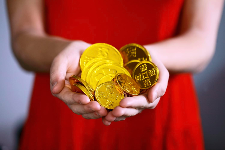 Chocolate coins are a sweet Chinese New Year gift