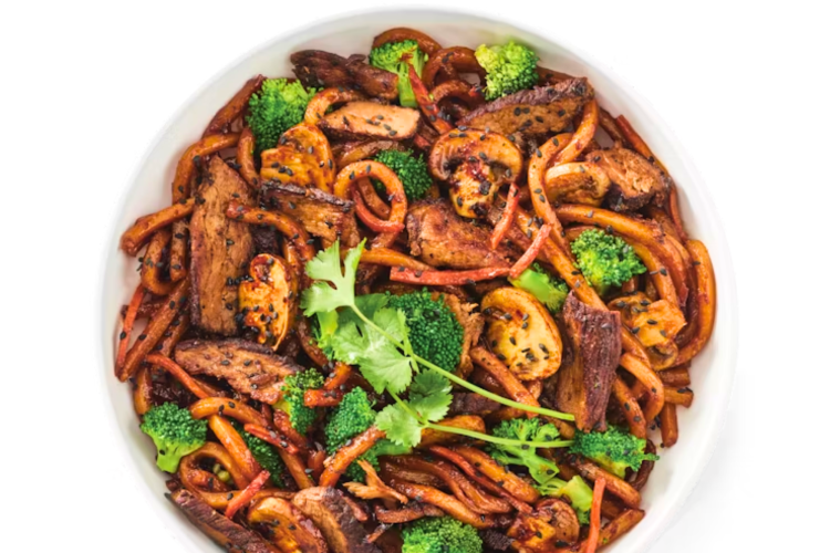 Enjoy free birthday food like these noodles.