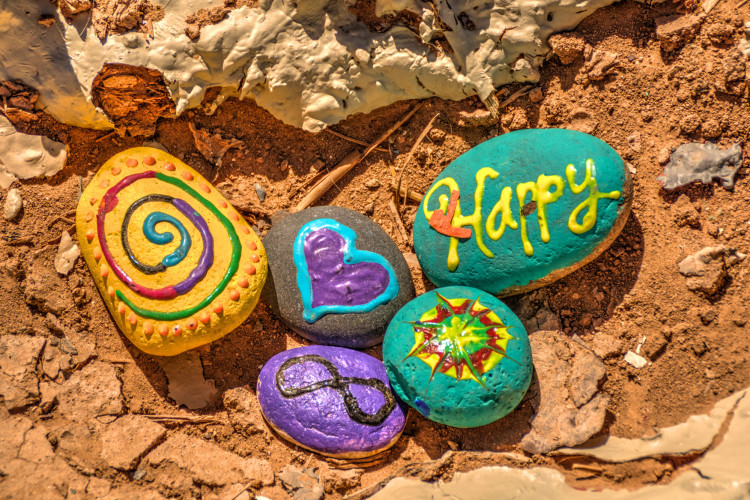 A Painted Rock is an easy mothers day painting idea.
