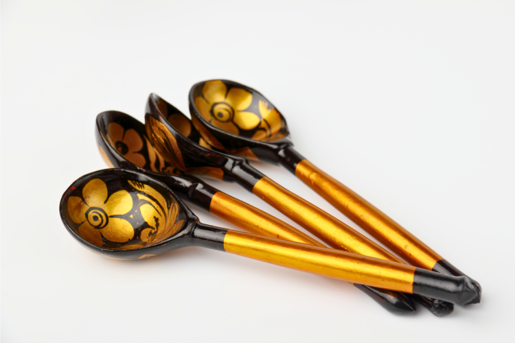 Painted Wooden Spoon Set