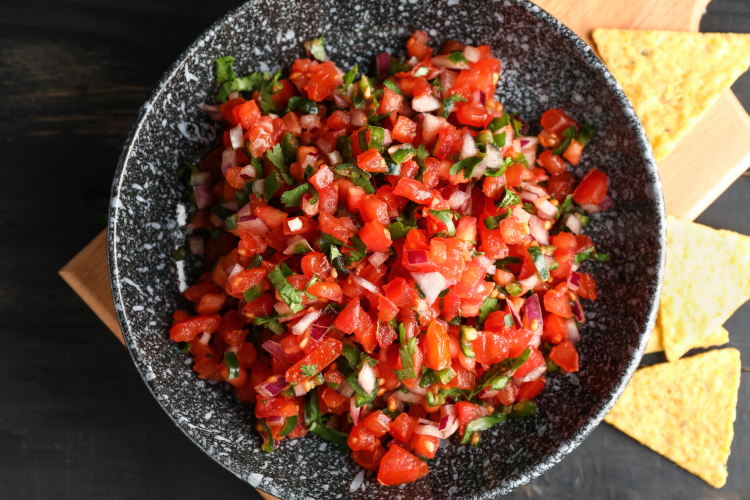 Pico de gallo for game day food