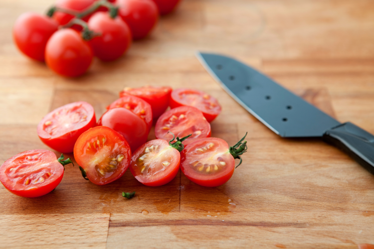 chopped cherry tomatoes