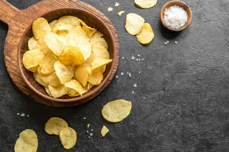 Potato chips as game day appetizer