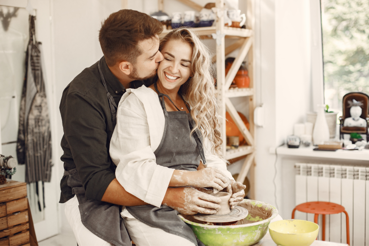 pottery classes date idea in San Francisco Bay Area