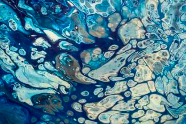 pour painting aesthetic painting idea