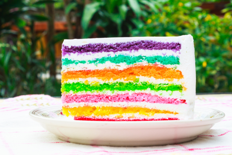 rainbow layer cake