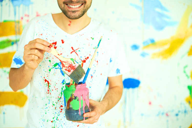 paint and sip rainbow party ideas