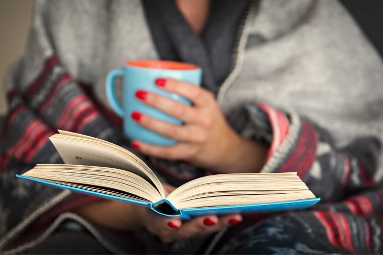 reading a book winter activity