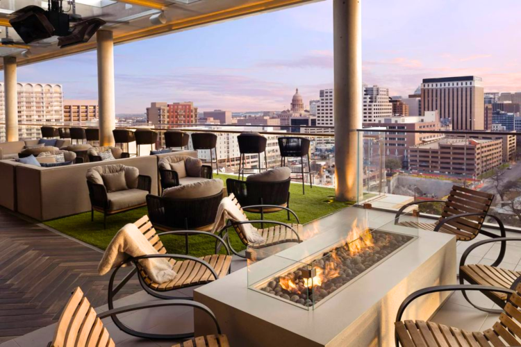 A stunning rooftop bar in Austin.