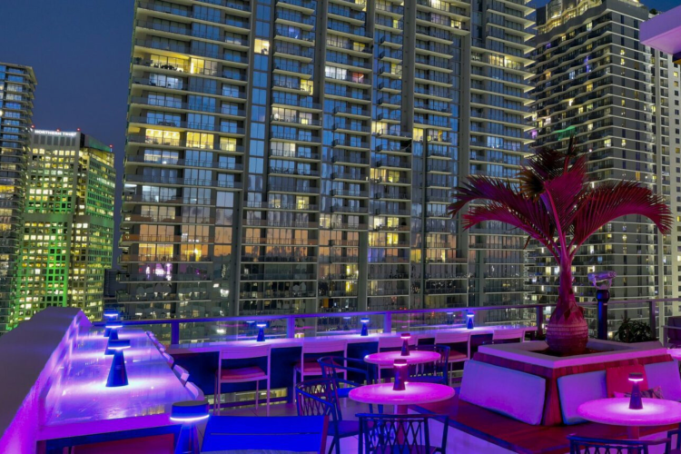 Rosa Sky Rooftop Bar in Miami