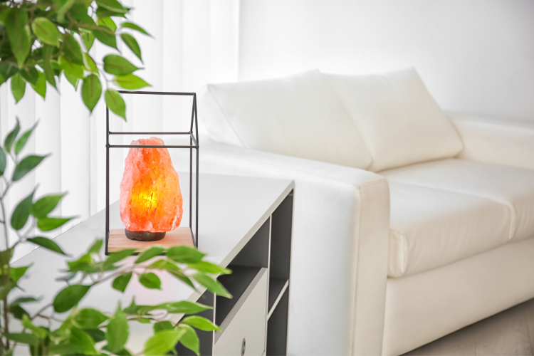 Himalayan Salt Lamp in living room