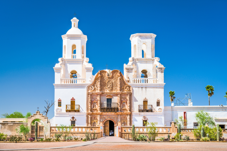 San Xavier del Bac Mission in Tucson, Arizona