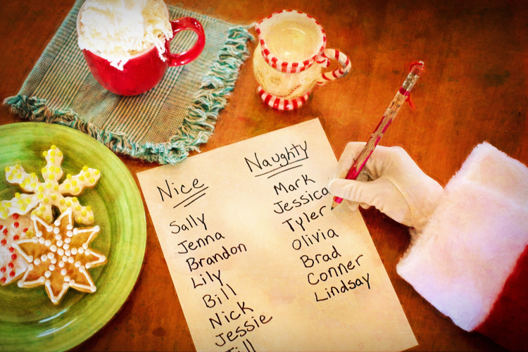 Santa's not the only one with a list