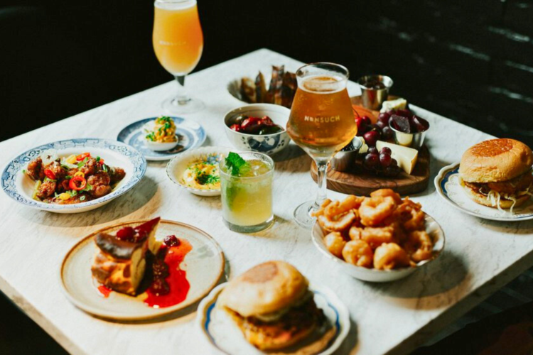 Selection of dishes at Nonsuch Brewing