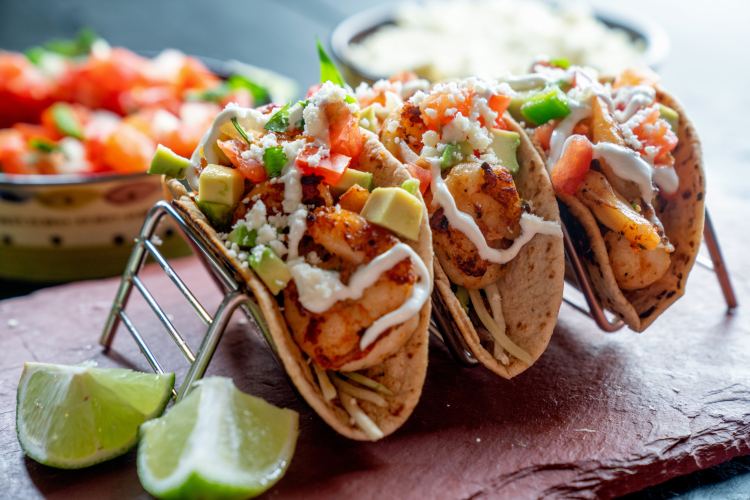 Serve a taco bar buffet
