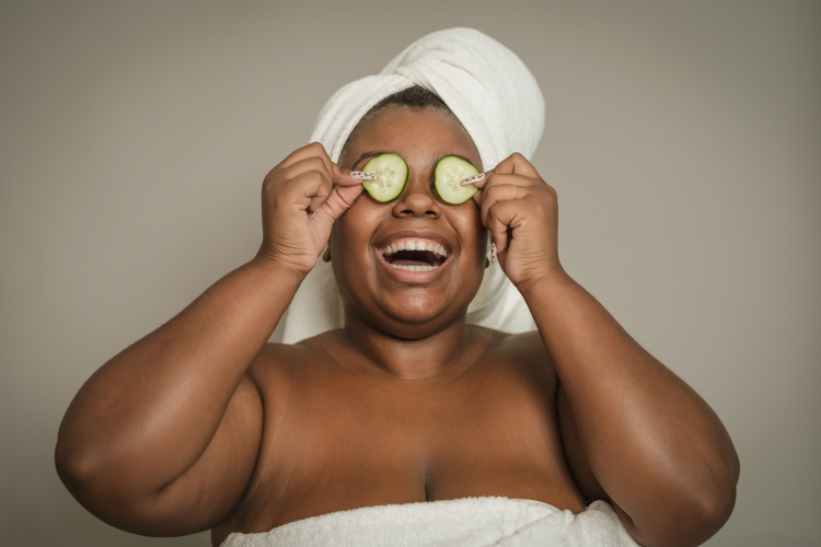 Woman at spa retreat