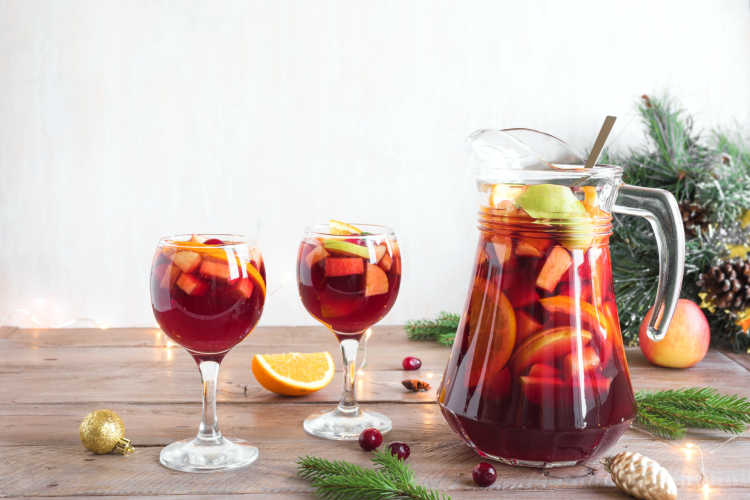 Spiced Sangria Christmas Drinks