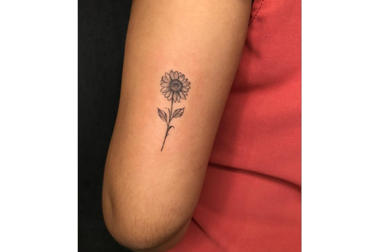 Sunflower father daughter tattoo idea