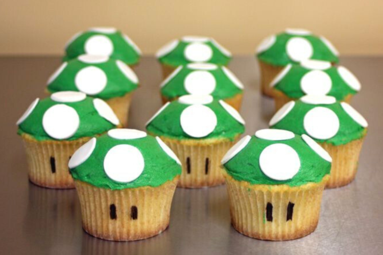 Super mushroom cupcakes