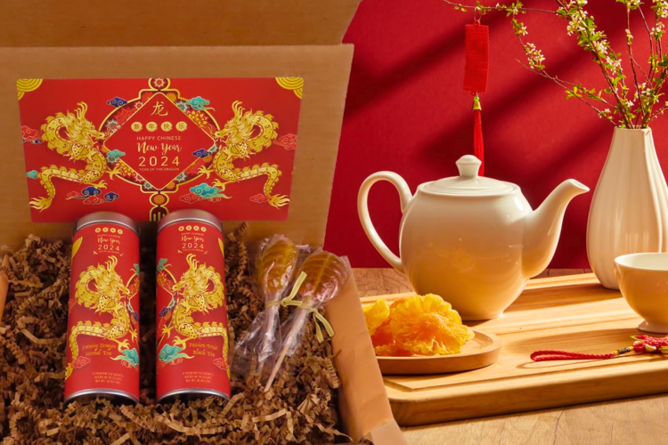 A tea set is a very traditional Chinese New Year gift.