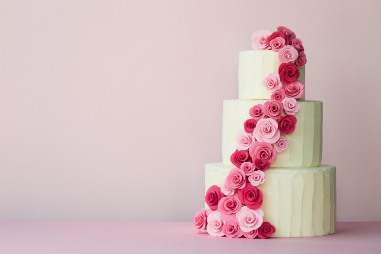 Textured wedding cake idea