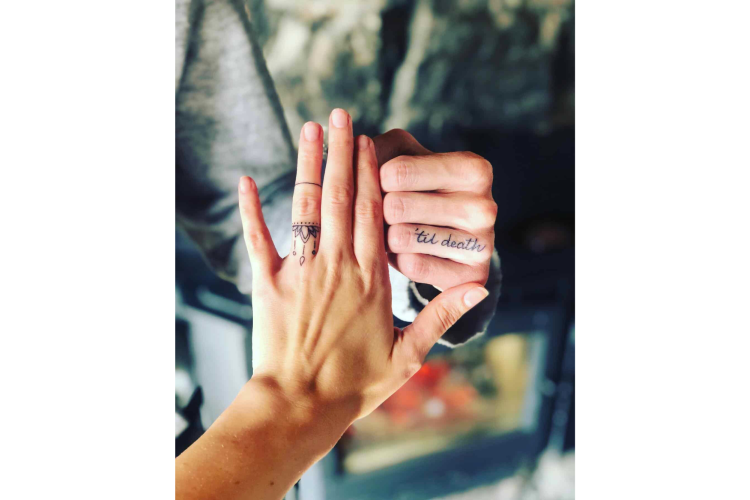 Til Death Wedding Ring Tattoo
