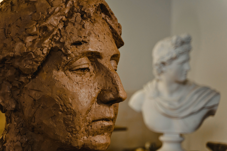 Two ceramic busts