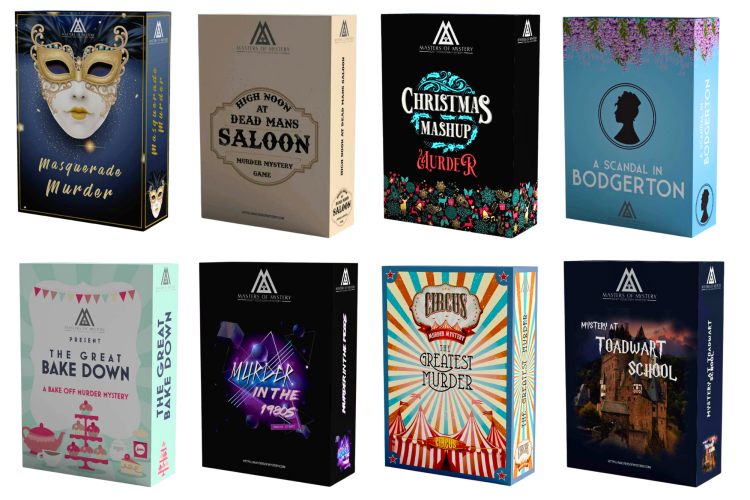 collection of different types of masters of mystery game themes