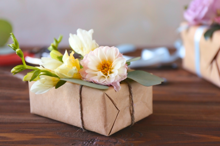 A Floral Keepsake Box is a useful Valentine's flower idea.