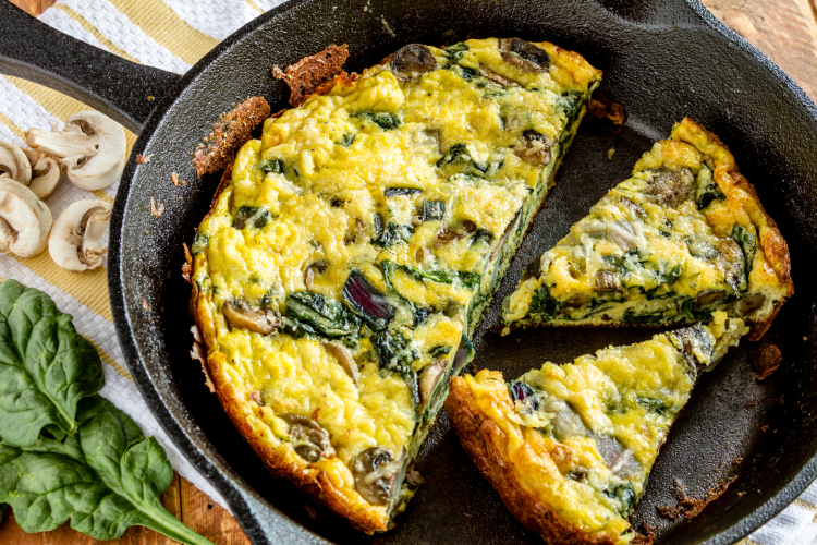 Spinach and Mushroom Frittata