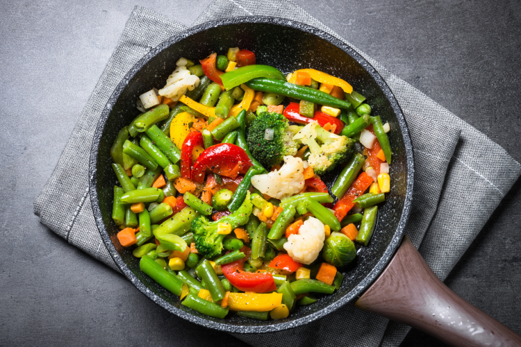 Vegetable stir fry vegan food idea