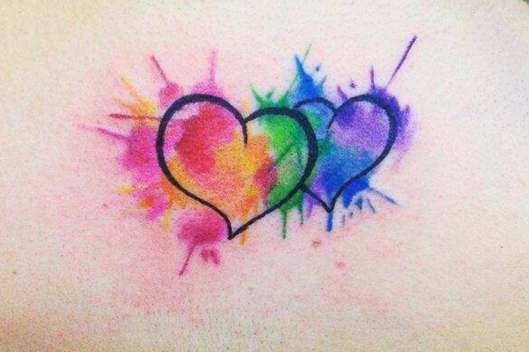 Watercolor Hearts