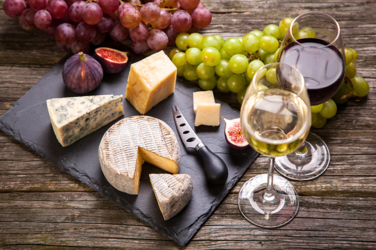 Wine and Cheese is a tasty part of Christmas in France.