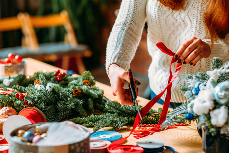 Use winter crafting supplies for this DIY advent calendar idea