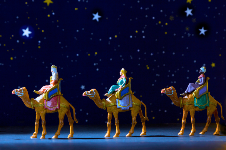 The wise men are celebrated at Christmas in Italy.