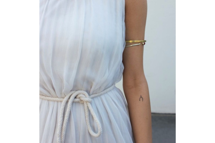 Wishbone father daughter tattoo