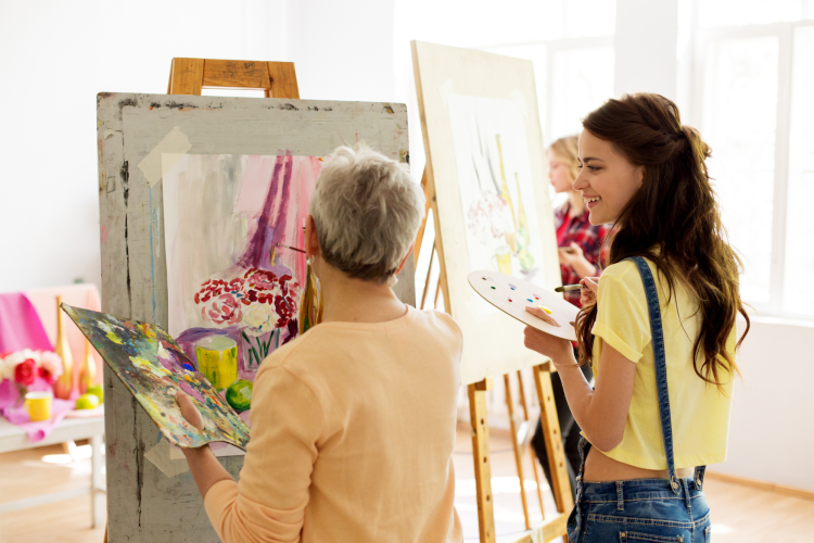 colorful art class