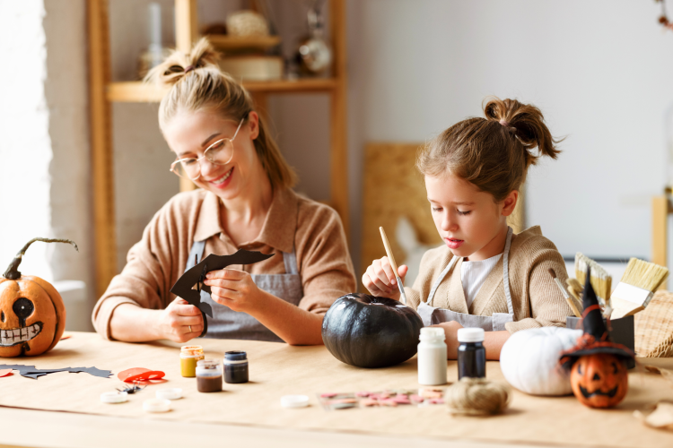halloween craft station