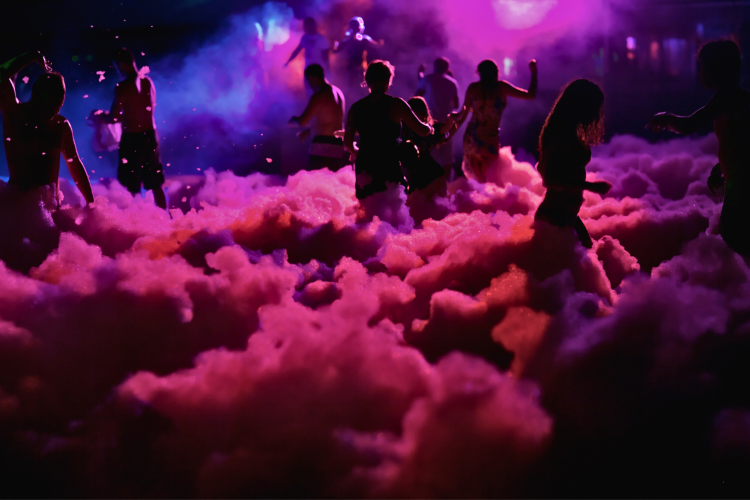 glow light foam party